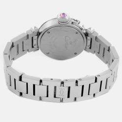 Cartier Miss Pasha Steel Pink Dial Ladies Watch W3140008 27 mm