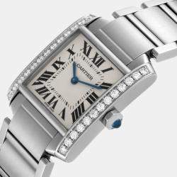 Cartier Tank Francaise Midsize Diamond Steel Ladies Watch 25.0 mm