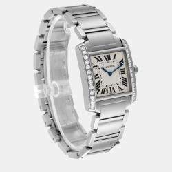 Cartier Tank Francaise Midsize Diamond Steel Ladies Watch 25.0 mm