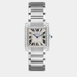 Cartier Tank Francaise Midsize Diamond Steel Ladies Watch 25.0 mm