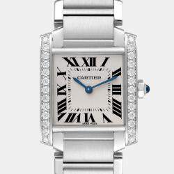 Cartier Tank Francaise Midsize Diamond Steel Ladies Watch 25.0 mm