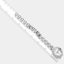 Cartier Ballon Bleu Steel Diamond Bezel Ladies Watch 33.0 mm