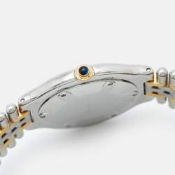 Pre Owned Cartier Silver 18K Yellow Gold Stainless Steel Must De Cartier 21 Women's Wristwatch 31 mm