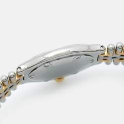 Pre Owned Cartier Silver 18K Yellow Gold Stainless Steel Must De Cartier 21 Women's Wristwatch 31 mm