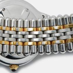 Pre Owned Cartier Silver 18K Yellow Gold Stainless Steel Must De Cartier 21 Women's Wristwatch 31 mm