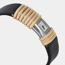 Cartier Silver 18K Yellow Gold Declaration 2611 Quartz Women's Wristwatch 16 mm
