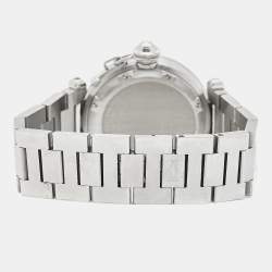 Cartier Black Stainless Steel Pasha De Cartier W31049M7 Unisex Wristwatch 35 mm
