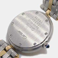 Cartier Beige 18k Yellow Gold Stainless Steel Panthere Vendome 1057920 Quartz Women's Wristwatch 24 mm