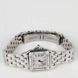 Cartier White Stainless Steel Panthere W4PN0007 Quartz Women's Wristwatch 20 mm