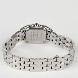 Cartier White Stainless Steel Panthere W4PN0007 Quartz Women's Wristwatch 20 mm