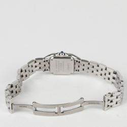 Cartier White Stainless Steel Panthere W4PN0007 Quartz Women's Wristwatch 20 mm