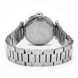 Cartier Black Stainless Steel Pasha De Cartier W31049M7 Unisex Wristwatch 35 mm
