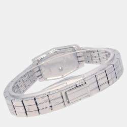 Cartier White Diamond 18k White Gold Lanieres 2560 Quartz Women's Wristwatch 18 mm