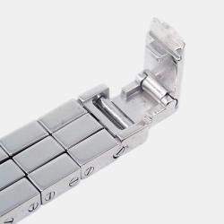 Cartier White Diamond 18k White Gold Lanieres 2560 Quartz Women's Wristwatch 18 mm