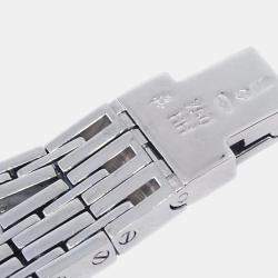 Cartier White Diamond 18k White Gold Lanieres 2560 Quartz Women's Wristwatch 18 mm
