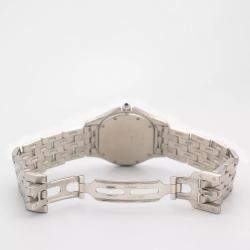 Cartier Customised Ivory 0.75CT Diamond Stainless Steel Cougar 987904C Quartz Women's Wristwatch 32mm