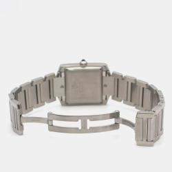 Cartier Customised Red 1.40CT Diamond Stainless Steel  2302 Automatic Women's Wristwatch 28mm