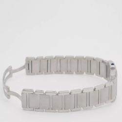 Cartier Customised White Diamond Stainless Steel  2301 Quartz Women's Wristwatch 25mm