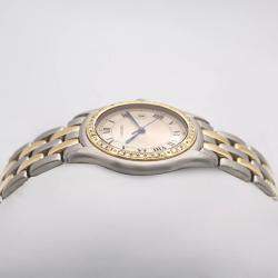Cartier Customised Ivory 5CT Diamond 18K Yellow Gold Cougar 187904 Quartz Women's Wristwatch 33mm