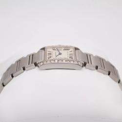 Cartier Customised White 1.25CT Diamond Stainless Steel  2465 Quartz Women's Wristwatch 25mm