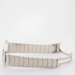 Cartier Customised White 1.75CT Diamond Stainless Steel Santos Ronde 1920 Automatic Women's Wristwatch 33mm