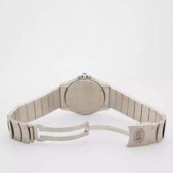 Cartier Customised White 1.75CT Diamond Stainless Steel Santos Ronde 1920 Automatic Women's Wristwatch 33mm
