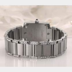 Cartier Customised Diamond Stainless Steel  W51008Q3 Quartz Women's Wristwatch 25 MM
