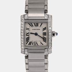 Cartier Customised Diamond Stainless Steel  W51008Q3 Quartz Women's Wristwatch 25 MM