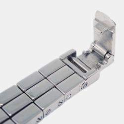 Cartier Silver 18k White Gold Diamond Laniere Tonneau Quartz Women's Wristwatch 18 mm