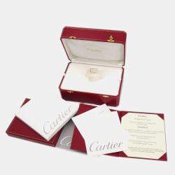 Cartier Silver 18k White Gold Diamond Laniere Tonneau Quartz Women's Wristwatch 18 mm