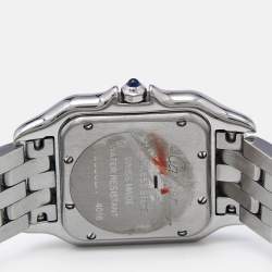 Pre Owned ساعة يد نسائية كارتييه بانثير دو كارتييه W4PN0008 ألماس ستانلس ستيل فضية 29مم