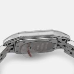 Pre Owned ساعة يد نسائية كارتييه بانثير دو كارتييه W4PN0008 ألماس ستانلس ستيل فضية 29مم