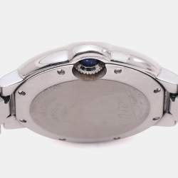 Pre Owned Cartier Pink Stainless Steel Blue Sapphire Ballon Bleu de Cartier W6920100 Women's Wristwatch 33mm