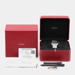Cartier Grey Stainless Steel Santos De Cartier WSSA0037 Women's Wristwatch 39.8 mm