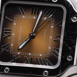 Pre Owned Cartier Vignette Brown Stainless Steel  Santos WSSA0065 Women's Wristwatch 35.10 mm