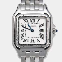 Pre Owned Cartier Silver Stainless Steel Panthere WSPN0007 Women's Wristwatch 26 mm