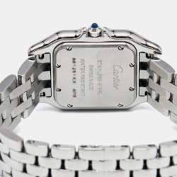 Pre Owned Cartier Silver Stainless Steel Panthere WSPN0007 Women's Wristwatch 26 mm