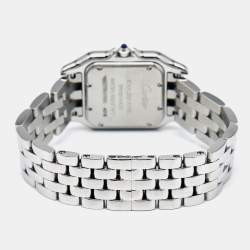 Pre Owned Cartier Silver Stainless Steel Panthere WSPN0007 Women's Wristwatch 26 mm
