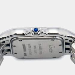 Pre Owned Cartier Silver Stainless Steel Panthere WSPN0007 Women's Wristwatch 26 mm