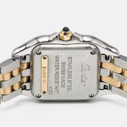 Pre Owned Cartier Silver 18k Yellow Gold Stainless Steel Panthère de Cartier W2PN0006 Women's Wristwatch 22 mm