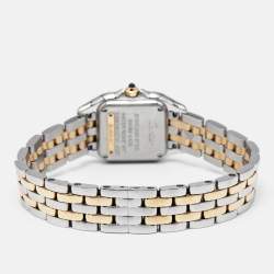 Pre Owned Cartier Silver 18k Yellow Gold Stainless Steel Panthère de Cartier W2PN0006 Women's Wristwatch 22 mm