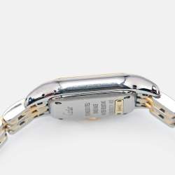 Pre Owned Cartier Silver 18k Yellow Gold Stainless Steel Panthère de Cartier W2PN0006 Women's Wristwatch 22 mm