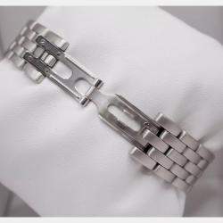 Cartier White Customised Diamond Stainless Steel Cougar Quartz Women's Wristwatch 33 mm