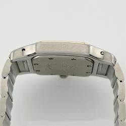 Cartier Bronze 18k Yellow Gold Stainless Steel Santos Galbee 1567 Quartz Women's Wristwatch 24 mm