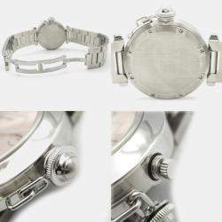 Cartier Pink Stainless Steel Pasha C W31058M7 Automatic Women's Wristwatch 35.5 mm