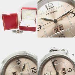 Cartier Pink Stainless Steel Pasha C W31058M7 Automatic Women's Wristwatch 35.5 mm