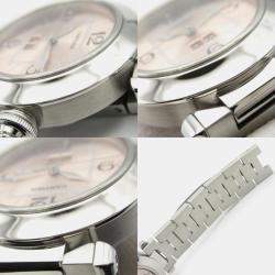 Cartier Pink Stainless Steel Pasha C W31058M7 Automatic Women's Wristwatch 35.5 mm
