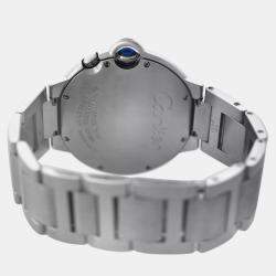 Cartier Silver Stainless Steel Ballon Bleu 3194 Quartz Women's Wristwatch 38.5 mm