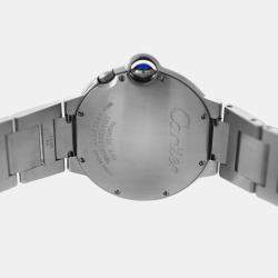 Cartier Silver Stainless Steel Ballon Bleu 3194 Quartz Women's Wristwatch 38.5 mm