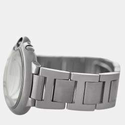 Cartier Silver Stainless Steel Ballon Bleu 3194 Quartz Women's Wristwatch 38.5 mm